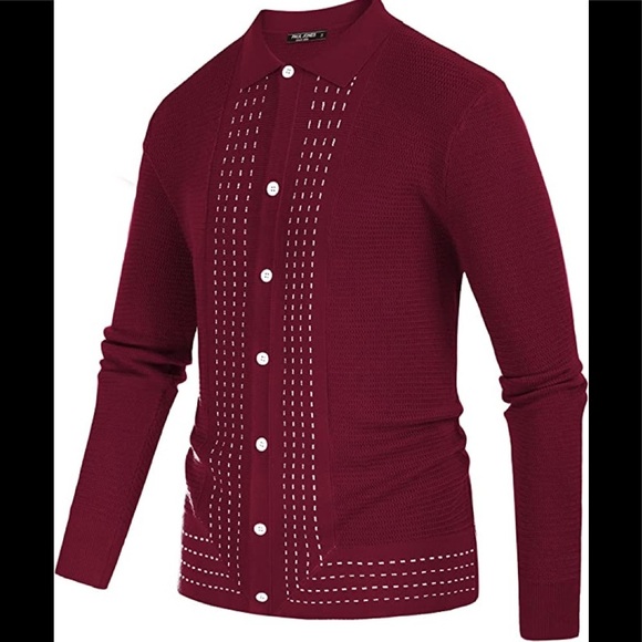 New Mens Classic Striped Collar Sweater Multiple Sizes - Picture 1 of 1